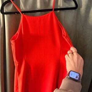 Banana Republic Bright Red Spaghetti Strap Mini Dress